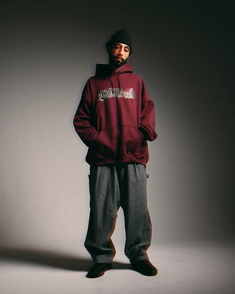 画像3: TIGHTBOOTH/3D LOGO HOODED SWEAT SHIRT（Burgundy）［プルオーバーパーカー-25春夏］