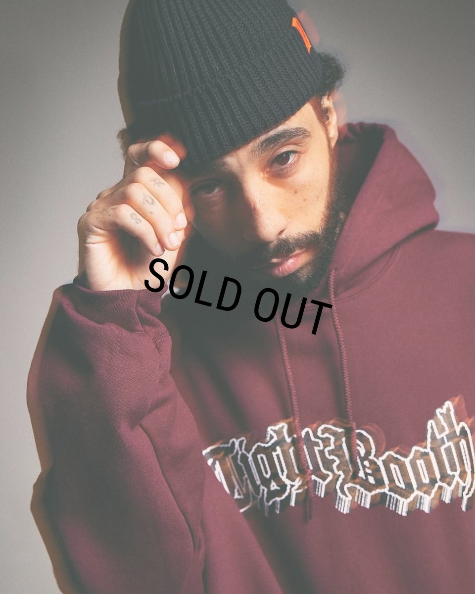 画像7: TIGHTBOOTH/3D LOGO HOODED SWEAT SHIRT（Burgundy）［プルオーバーパーカー-25春夏］ (7)