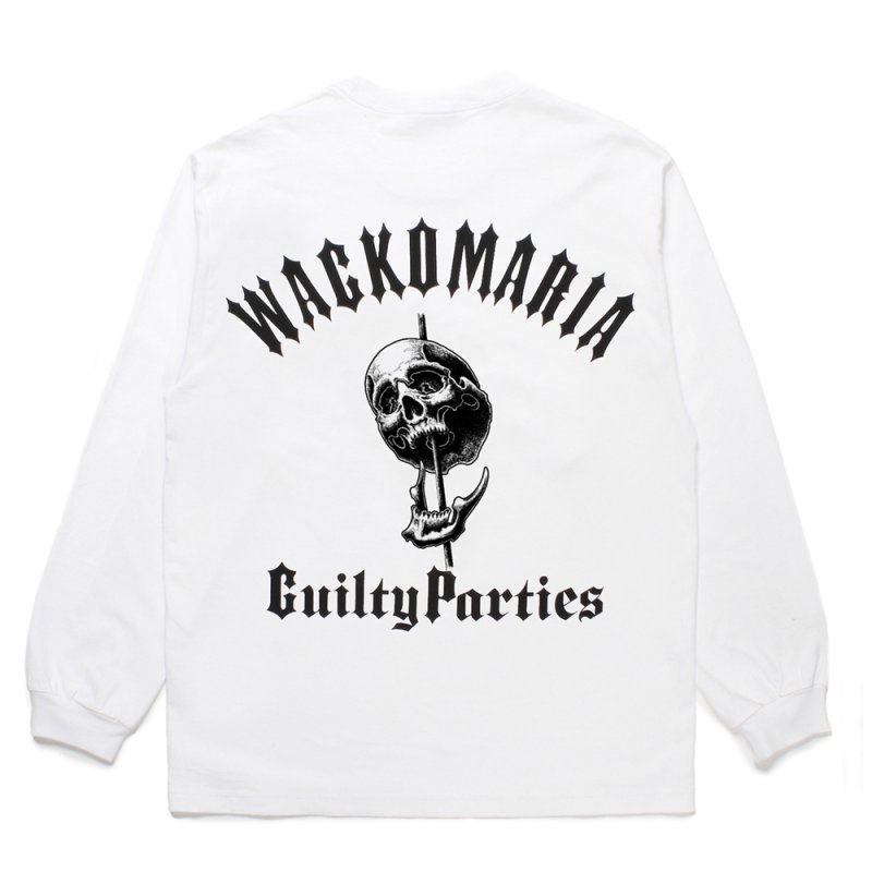 画像2: WACKO MARIA/56 TATTOO STUDIO / WASHED HEAVY WEIGHT LONG SLEEVE T-SHIRT（WHITE）［プリント長袖T-25春夏］