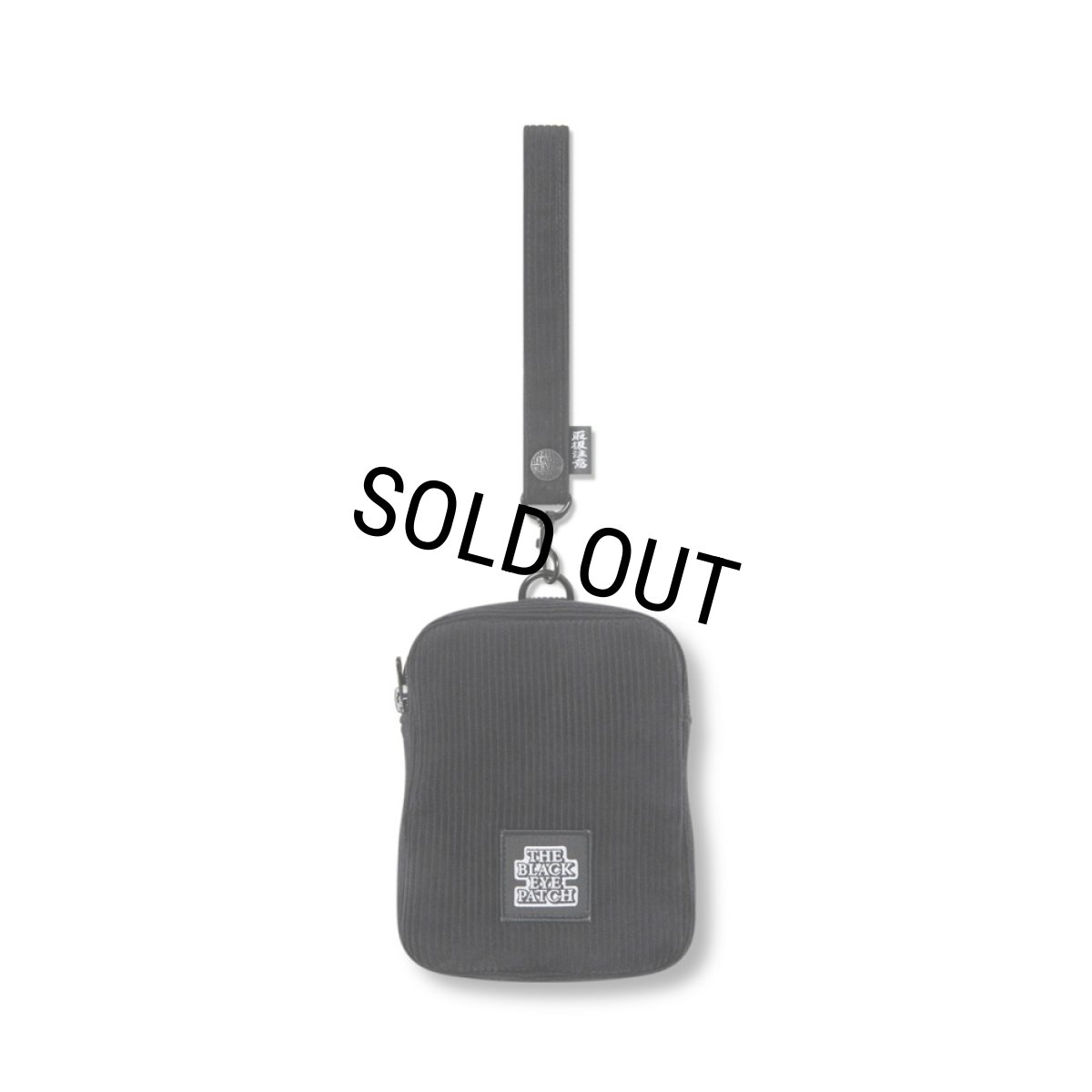 画像1: BlackEyePatch/OG LABEL STRAPPED CORDUROY POUCH（BLACK） (1)