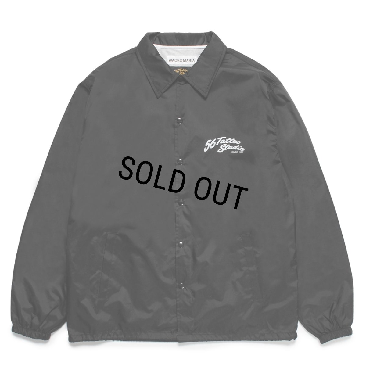 画像2: WACKO MARIA/56 TATTOO STUDIO / COACH JACKET（BLACK）［コーチJKT-25春夏］ (2)