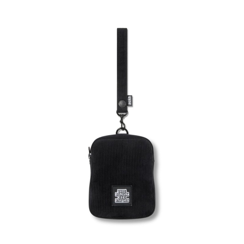 画像1: BlackEyePatch/OG LABEL STRAPPED CORDUROY POUCH（BLACK）