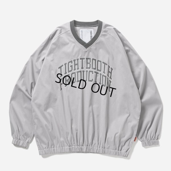 画像1: 【30％OFF】TIGHTBOOTH/COLLEGE WIND SHIRT（Grey）［ウィンドシャツ-25春夏］