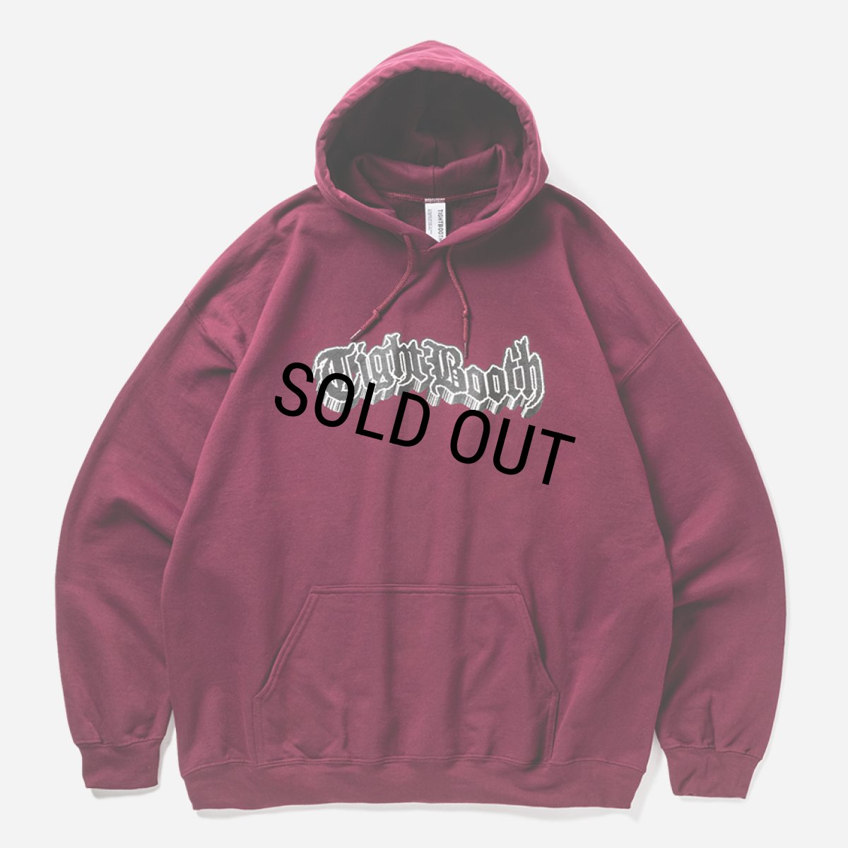 画像1: TIGHTBOOTH/3D LOGO HOODED SWEAT SHIRT（Burgundy）［プルオーバーパーカー-25春夏］ (1)