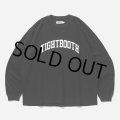 TIGHTBOOTH/COLLEGE L/S T-SHIRT（Black）［プリント長袖T-25春夏］