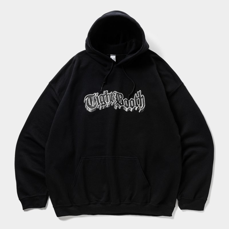 画像1: 【30％OFF】TIGHTBOOTH/3D LOGO HOODED SWEAT SHIRT（Black）［プルオーバーパーカー-25春夏］