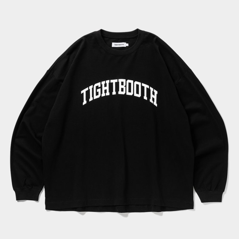 画像1: TIGHTBOOTH/COLLEGE L/S T-SHIRT（Black）［プリント長袖T-25春夏］