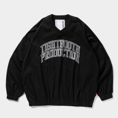 画像1: 【30％OFF】TIGHTBOOTH/COLLEGE WIND SHIRT（Black）［ウィンドシャツ-25春夏］ (1)
