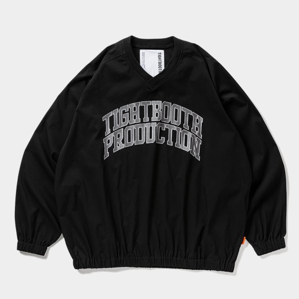 画像1: TIGHTBOOTH/COLLEGE WIND SHIRT（Black）［ウィンドシャツ-25春夏］