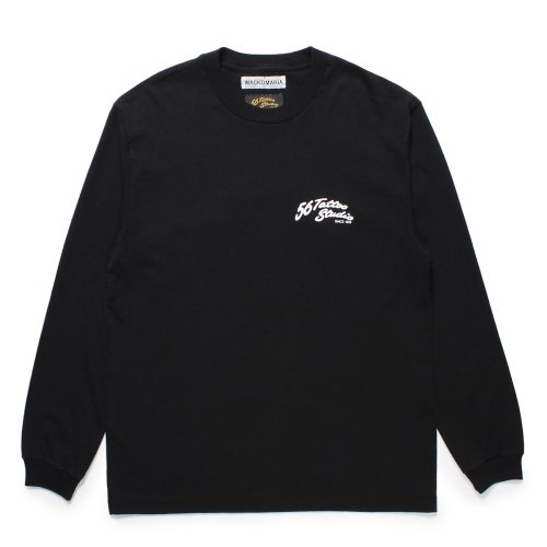 他の写真1: WACKO MARIA/56 TATTOO STUDIO / WASHED HEAVY WEIGHT LONG SLEEVE T-SHIRT（BLACK）［プリント長袖T-25春夏］