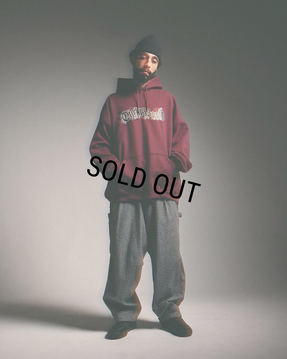 画像6: TIGHTBOOTH/3D LOGO HOODED SWEAT SHIRT（Burgundy）［プルオーバーパーカー-25春夏］ (6)