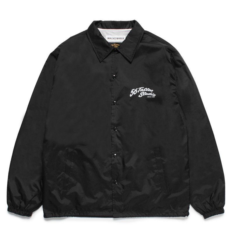 画像1: WACKO MARIA/56 TATTOO STUDIO / COACH JACKET（BLACK）［コーチJKT-25春夏］