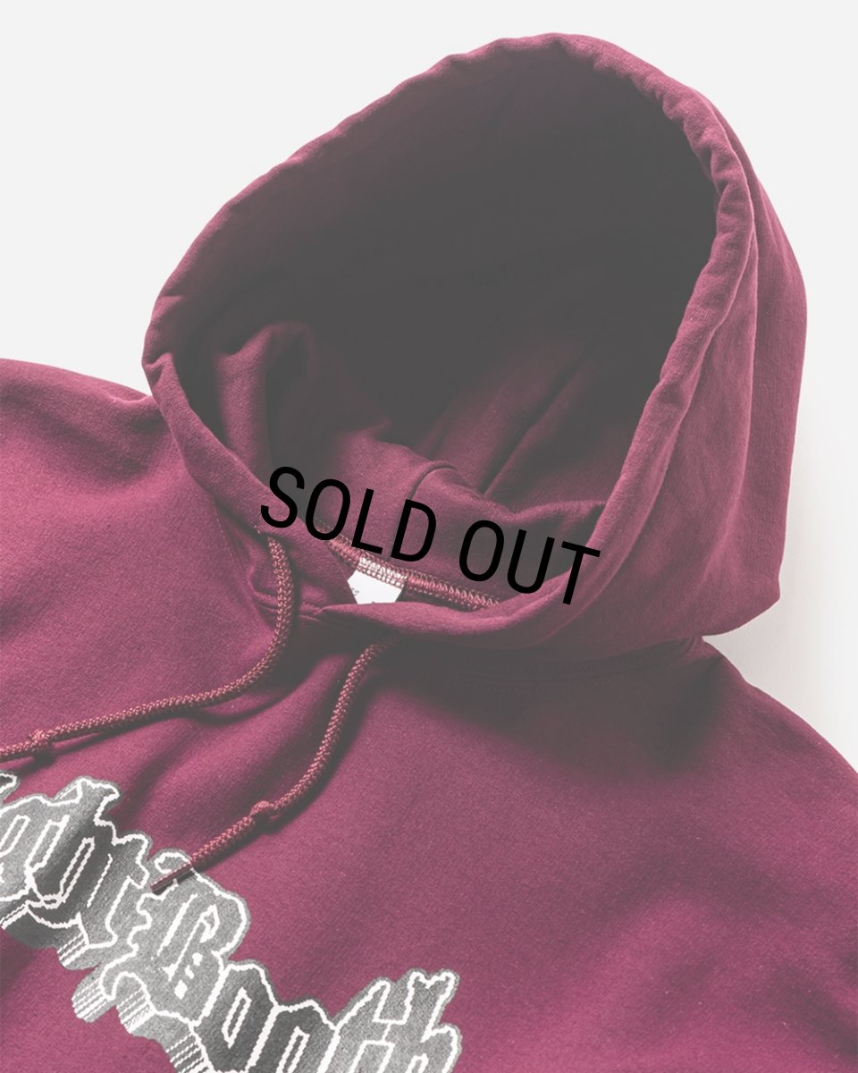 画像2: TIGHTBOOTH/3D LOGO HOODED SWEAT SHIRT（Burgundy）［プルオーバーパーカー-25春夏］ (2)