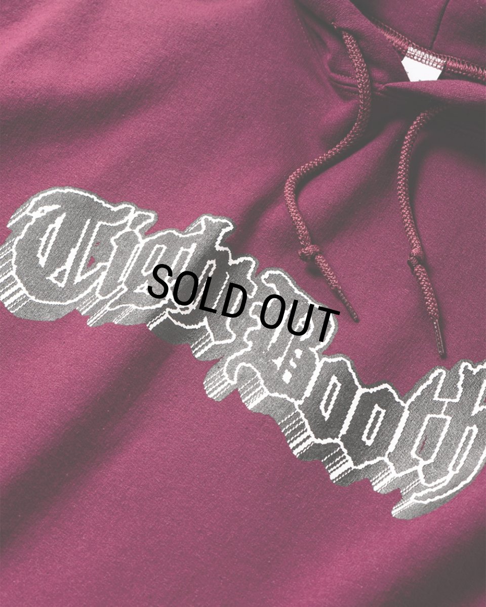 画像3: TIGHTBOOTH/3D LOGO HOODED SWEAT SHIRT（Burgundy）［プルオーバーパーカー-25春夏］ (3)
