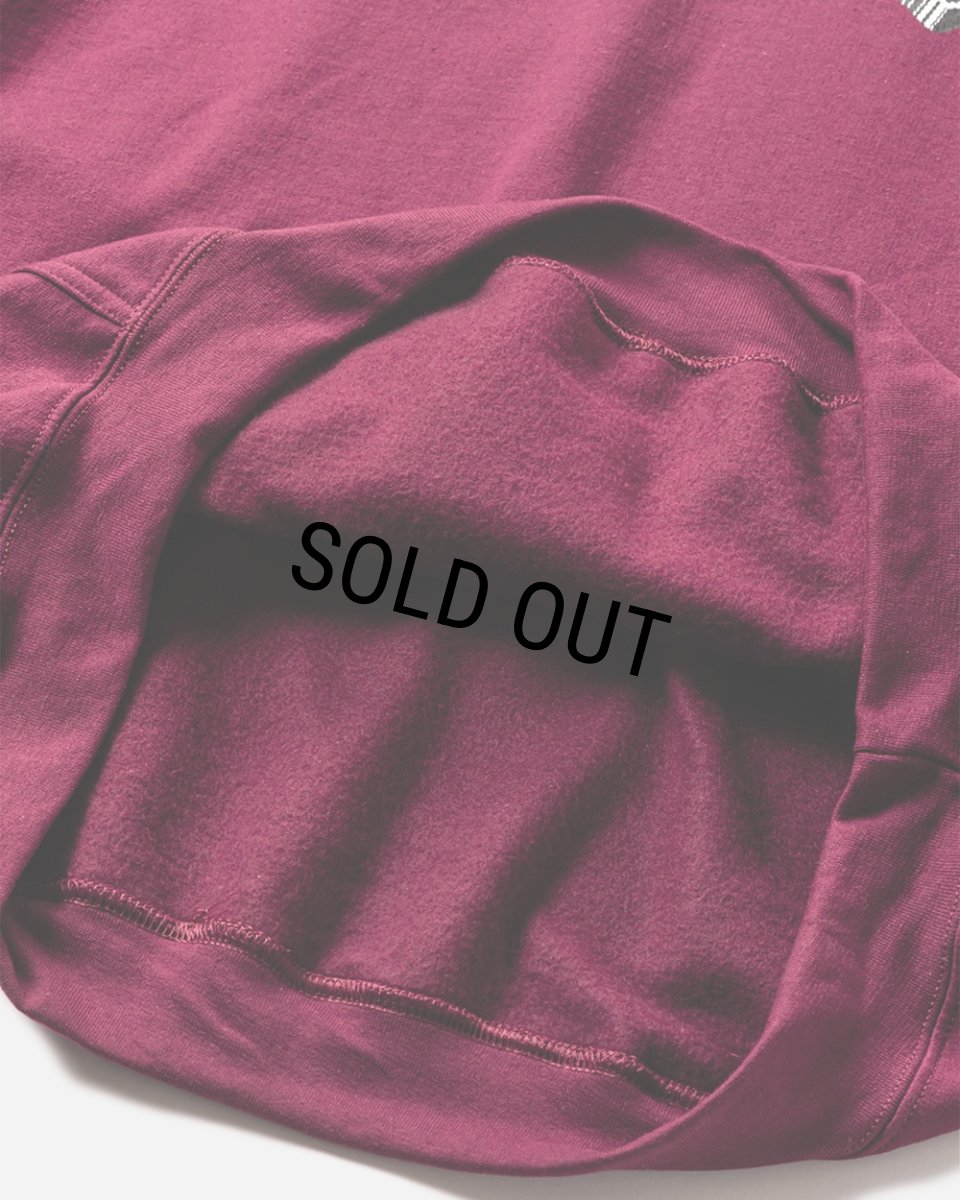 画像5: TIGHTBOOTH/3D LOGO HOODED SWEAT SHIRT（Burgundy）［プルオーバーパーカー-25春夏］ (5)