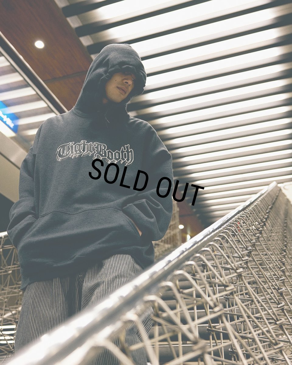画像2: 【30％OFF】TIGHTBOOTH/3D LOGO HOODED SWEAT SHIRT（Black）［プルオーバーパーカー-25春夏］ (2)