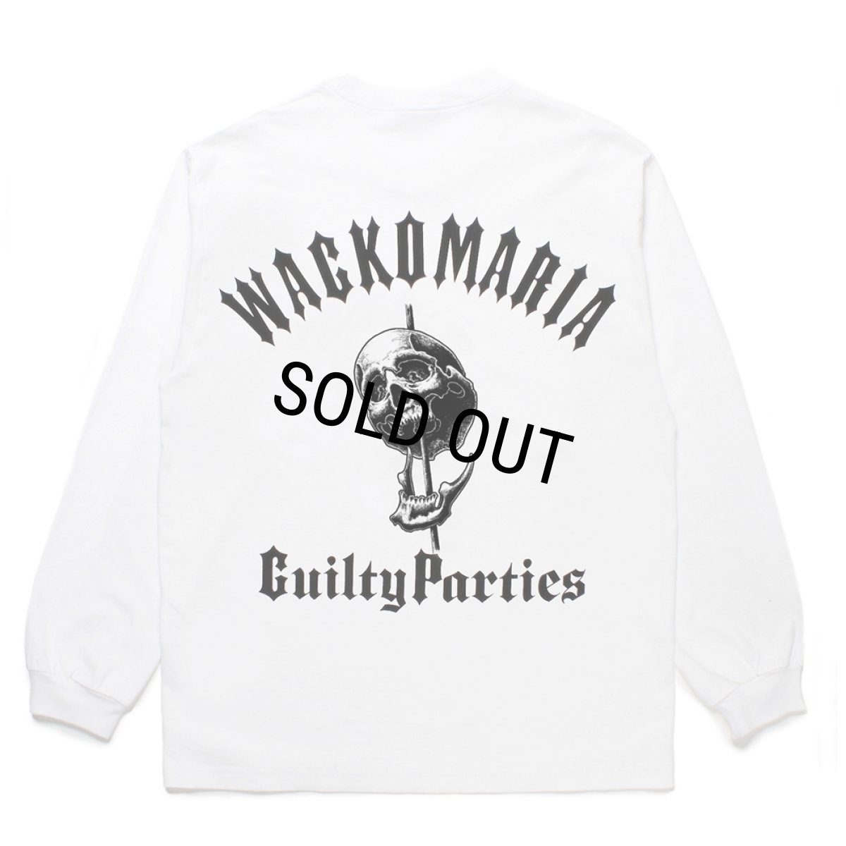 画像1: WACKO MARIA/56 TATTOO STUDIO / WASHED HEAVY WEIGHT LONG SLEEVE T-SHIRT（WHITE）［プリント長袖T-25春夏］ (1)