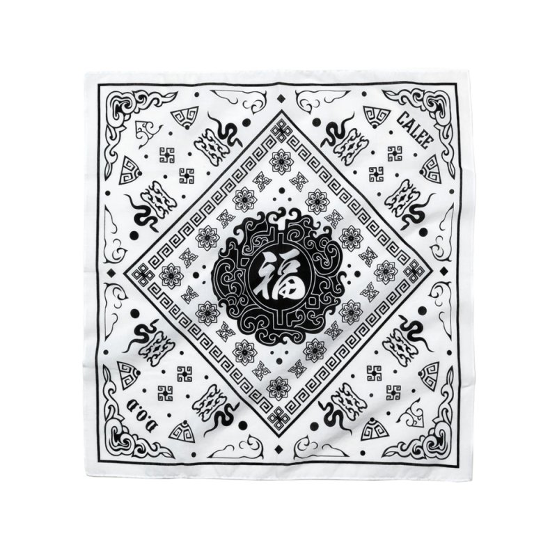 画像1: CALEE/MEXICAN TASTE JAPANESE FUKU BANDANNA（WHITE）［バンダナ-25春夏］