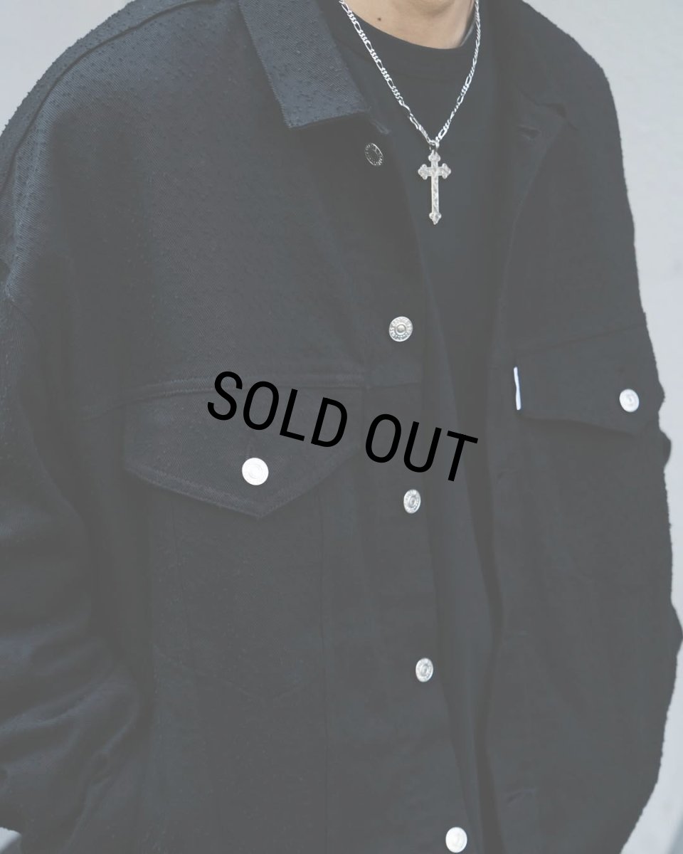 画像4: COOTIE PRODUCTIONS/Needle Punch Twill 3rd Type Jacket（Black）［ニードルパンチツイルサードタイプJKT-25春夏］ (4)