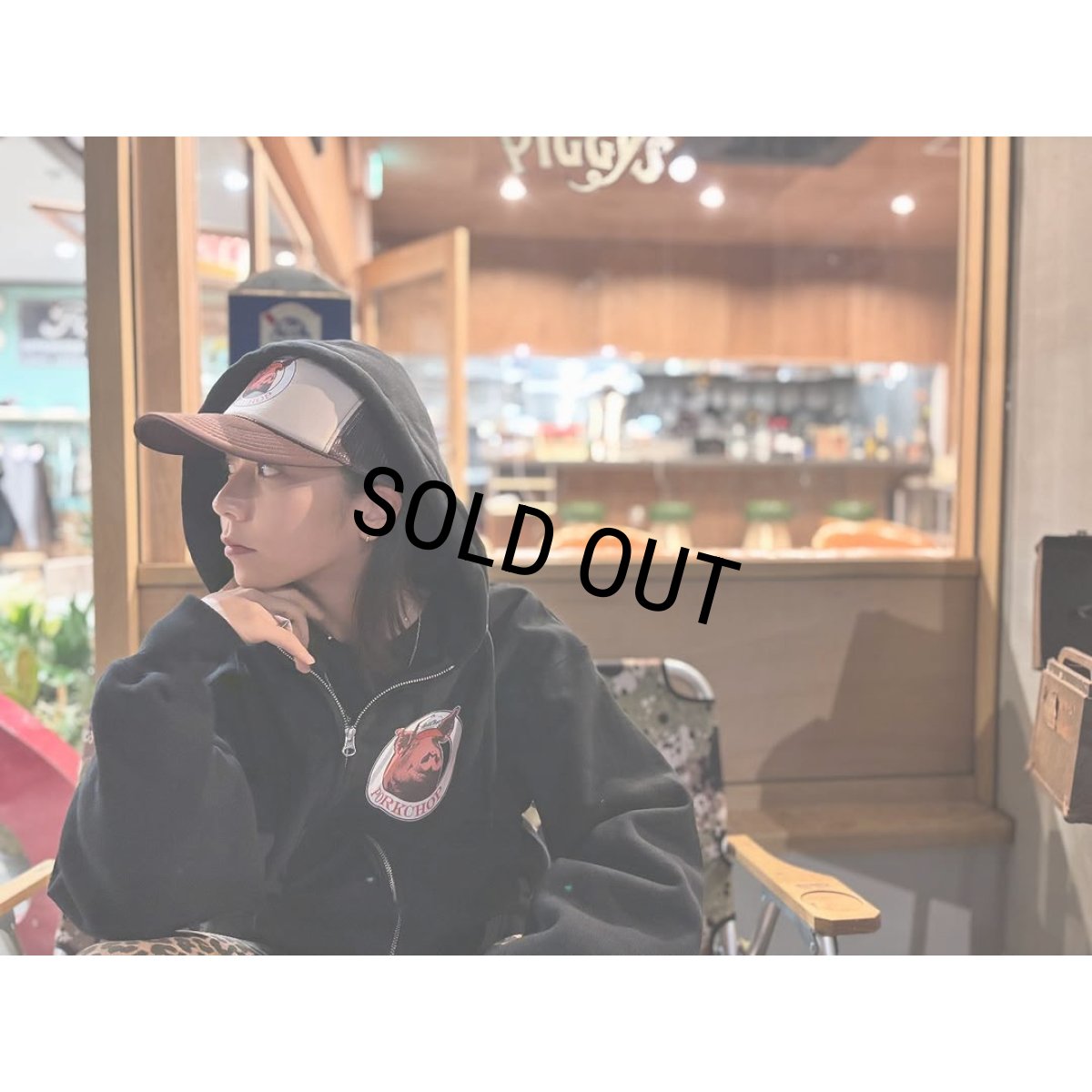 画像8: PORKCHOP/C PORK ZIP UP HOODIE（BLACK）［ジップアップフーディー-25春夏］ (8)
