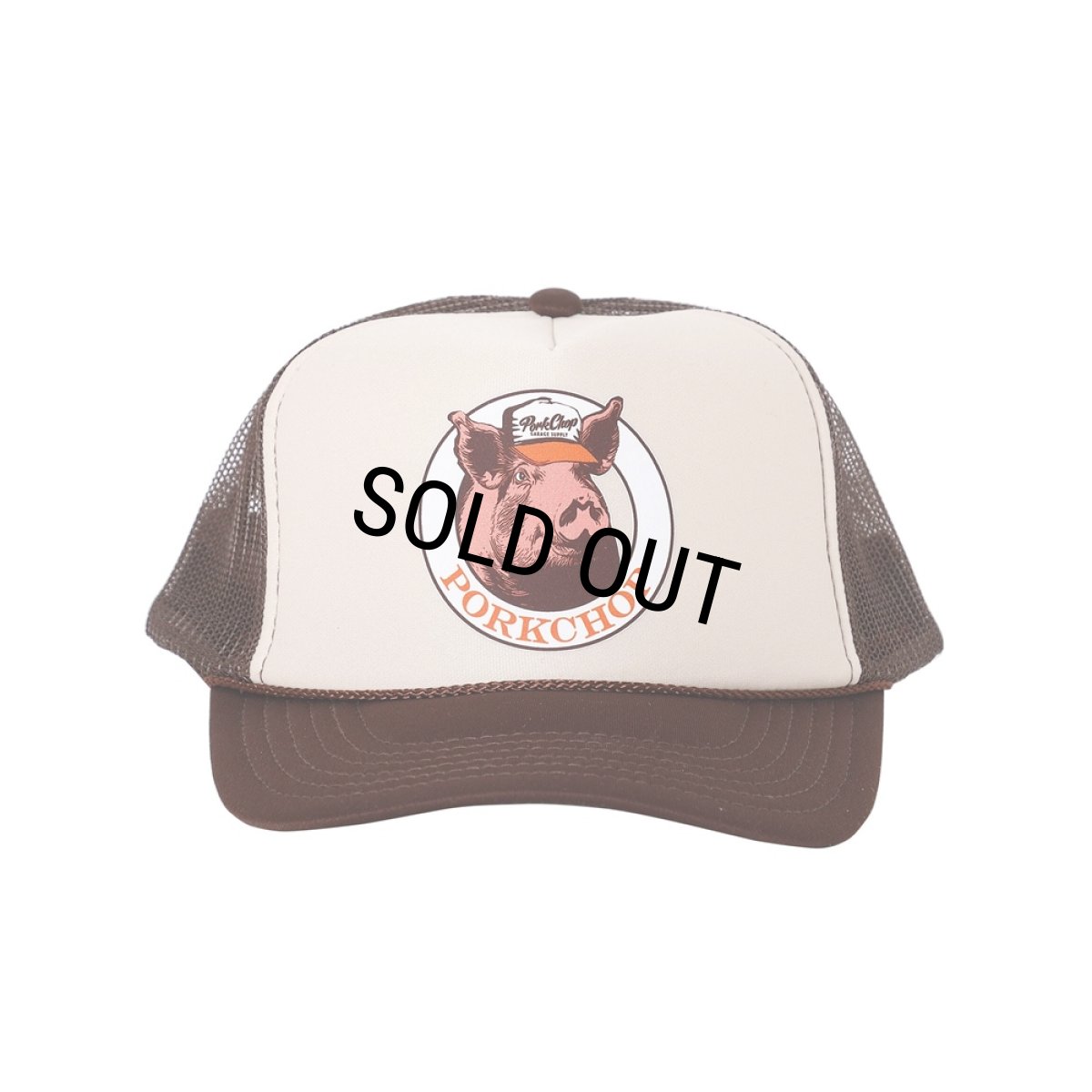 画像1: PORKCHOP/C PORK MESH CAP（BROWN）［メッシュキャップ-25春夏］ (1)