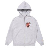 PORKCHOP/C PORK ZIP UP HOODIE（ASH）［ジップアップフーディー-25春夏］