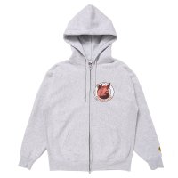 PORKCHOP/C PORK ZIP UP HOODIE（ASH）［ジップアップフーディー-25春夏］