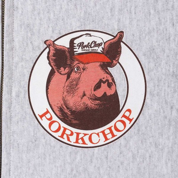 画像3: PORKCHOP/C PORK ZIP UP HOODIE（ASH）［ジップアップフーディー-25春夏］