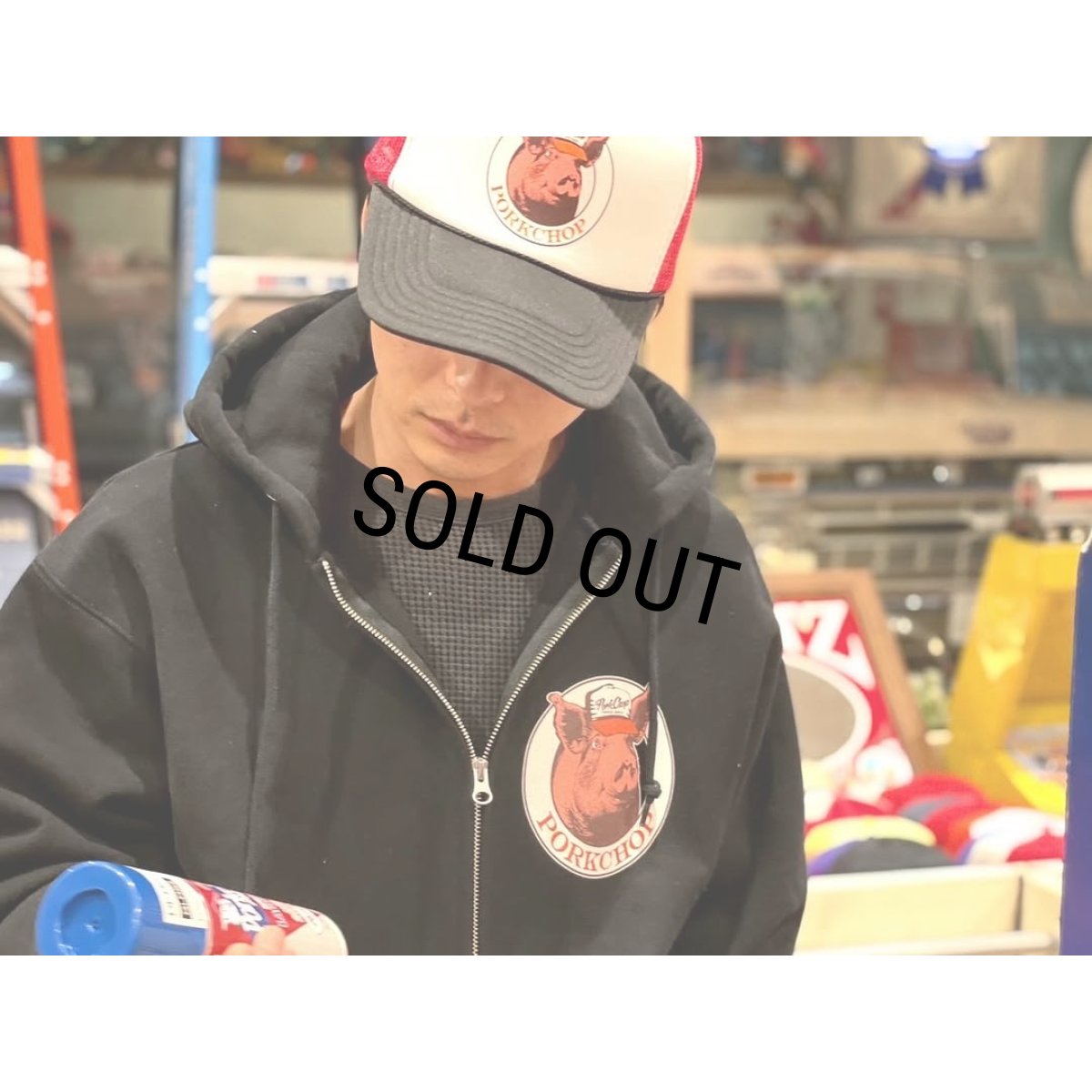 画像4: PORKCHOP/C PORK MESH CAP（RED）［メッシュキャップ-25春夏］ (4)