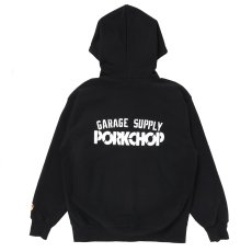 画像2: PORKCHOP/C PORK ZIP UP HOODIE（BLACK）［ジップアップフーディー-25春夏］ (2)