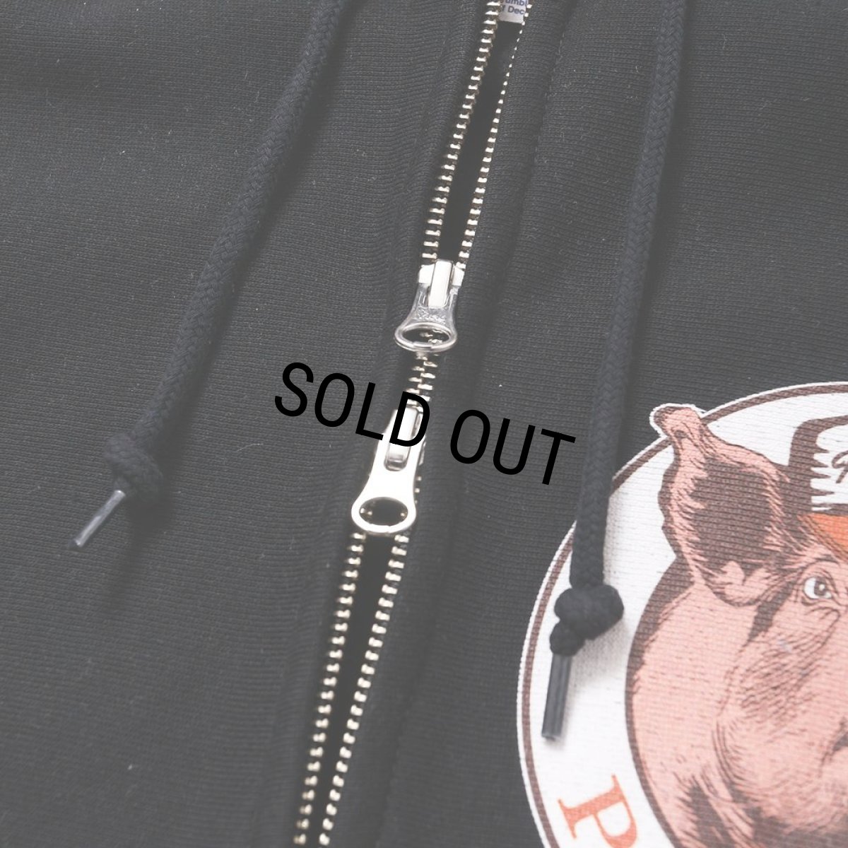 画像3: PORKCHOP/C PORK ZIP UP HOODIE（BLACK）［ジップアップフーディー-25春夏］ (3)
