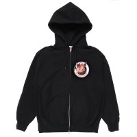PORKCHOP/C PORK ZIP UP HOODIE（BLACK）［ジップアップフーディー-25春夏］