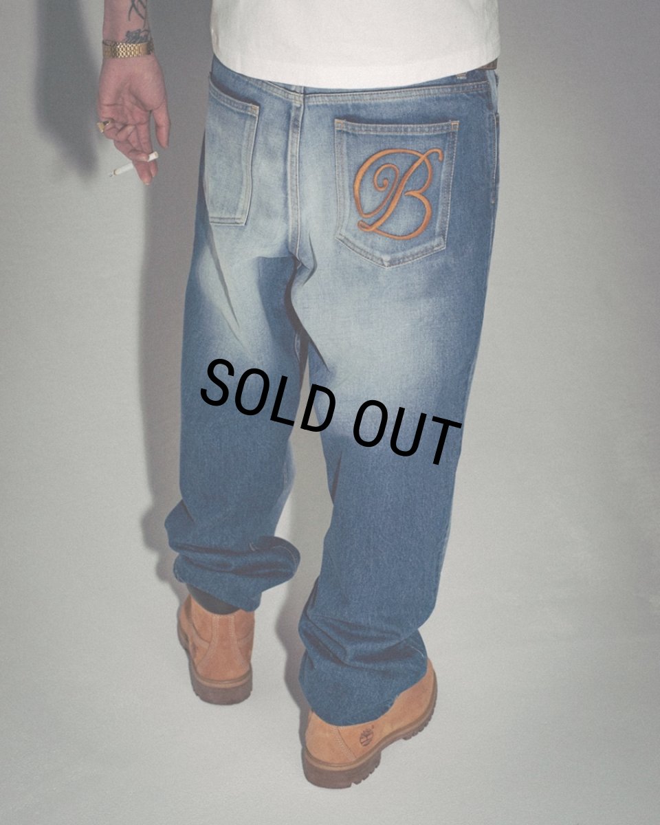 画像3: BlackEyePatch/B EMBLEM BAGGY JEANS（INDIGO） (3)