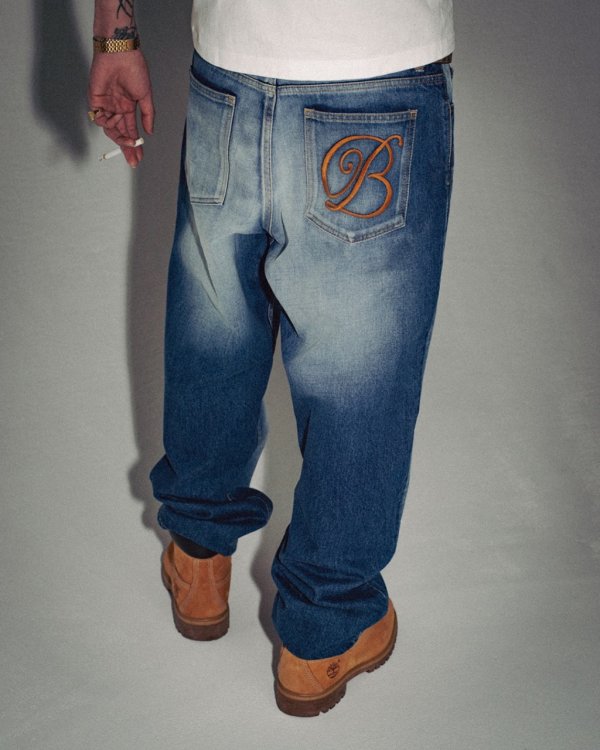 画像3: BlackEyePatch/B EMBLEM BAGGY JEANS（INDIGO）