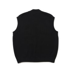 画像2: COOTIE PRODUCTIONS/Solotex Tilden Knit Vest（Black）［チルデンニットベスト-25春夏］ (2)