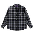 画像1: BlackEyePatch/B EMBLEM FLANNEL SHIRT（MULTI） (1)