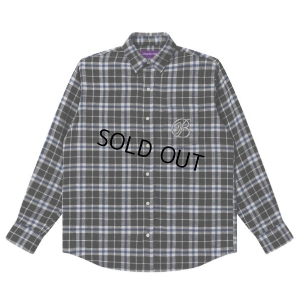 画像1: BlackEyePatch/B EMBLEM FLANNEL SHIRT（MULTI）