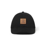 BlackEyePatch/LEATHER PATCHED OG LABEL 6 PANEL DUCK CAP（BLACK）