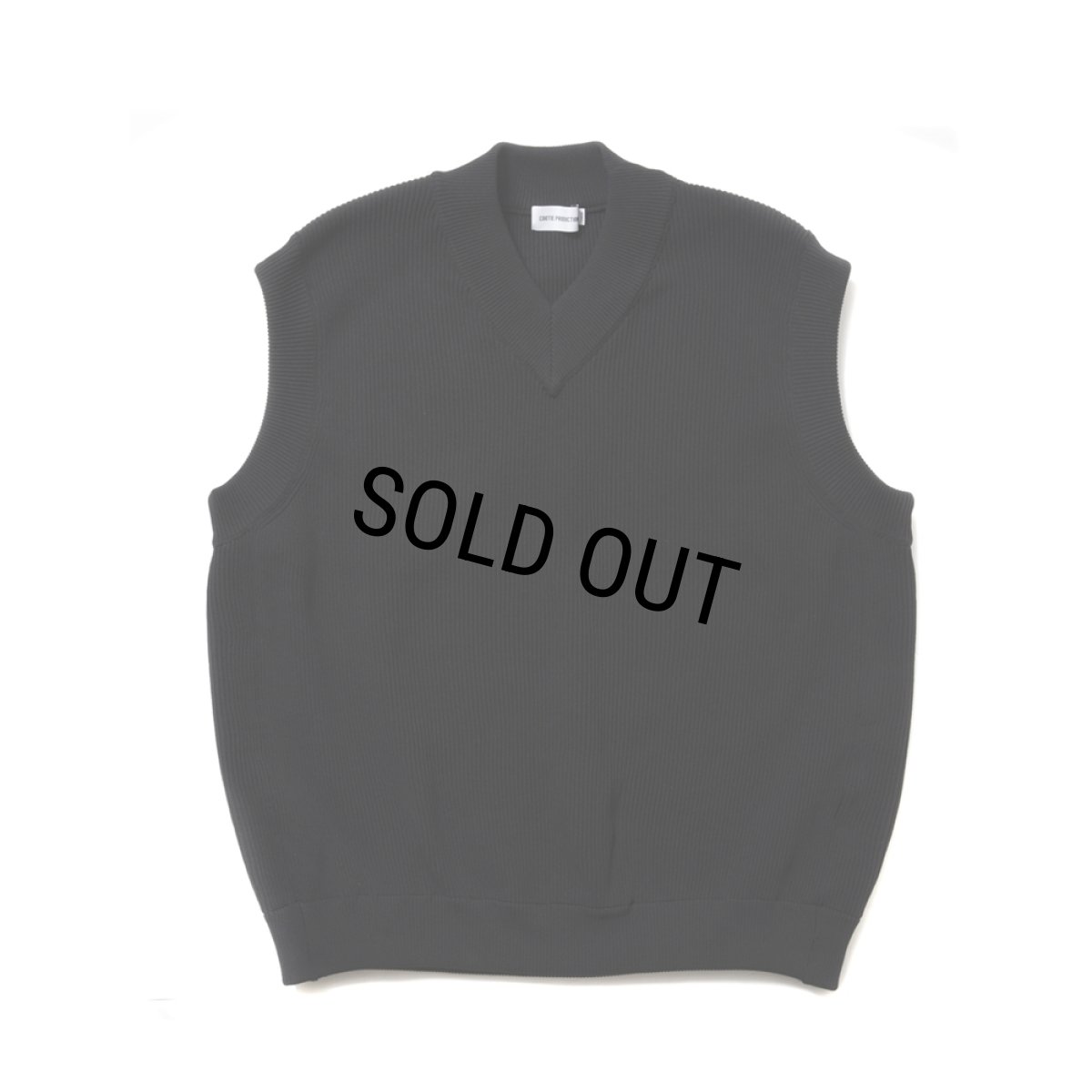 画像1: COOTIE PRODUCTIONS/Solotex Tilden Knit Vest（Black）［チルデンニットベスト-25春夏］ (1)