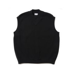 画像1: COOTIE PRODUCTIONS/Solotex Tilden Knit Vest（Black）［チルデンニットベスト-25春夏］ (1)