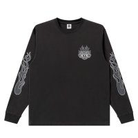 BlackEyePatch/FLAME RIDER LOGO L/S TEE（CHARCOAL）