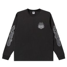 画像1: BlackEyePatch/FLAME RIDER LOGO L/S TEE(CHARCOAL) (1)