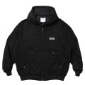 COOTIE PRODUCTIONS/Abyss Dyed Duck Hooded Work Jacket（Black）［フーデッドワークJKT-25春夏］
