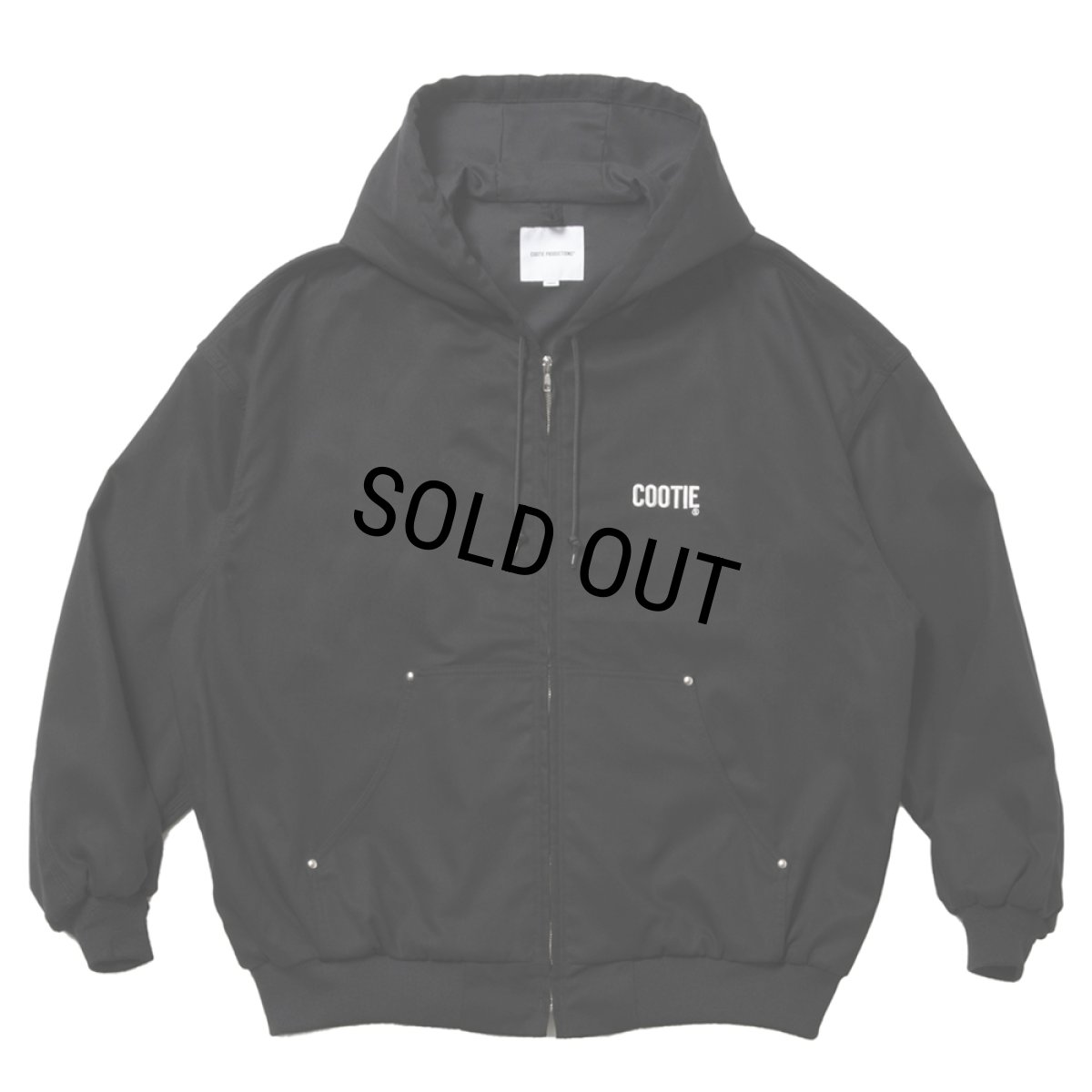 画像1: COOTIE PRODUCTIONS/Abyss Dyed Duck Hooded Work Jacket（Black）［フーデッドワークJKT-25春夏］ (1)