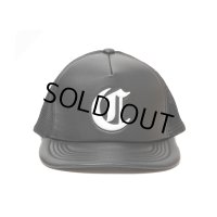 COOTIE PRODUCTIONS/Faux Leather 5 Panel Mesh Cap（Black/White）［ビーガンレザーメッシュキャップ-25春夏］