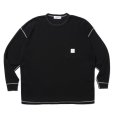 画像1: COOTIE PRODUCTIONS/T/C Waffle Error Fit L/S Tee（Black/White）［ワッフルエラーフィット長袖ポケT-25春夏］ (1)