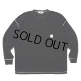 COOTIE PRODUCTIONS/T/C Waffle Error Fit L/S Tee（Black/White）［ワッフルエラーフィット長袖ポケT-25春夏］