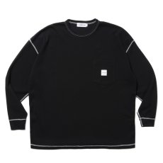 画像1: COOTIE PRODUCTIONS/T/C Waffle Error Fit L/S Tee（Black/White）［ワッフルエラーフィット長袖ポケT-25春夏］ (1)