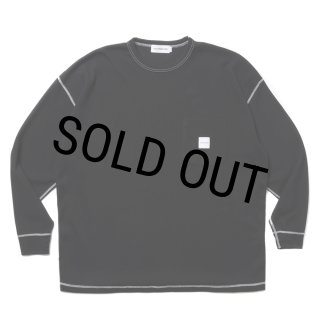 COOTIE PRODUCTIONS/T/C Waffle Error Fit L/S Tee（Black/White