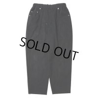 COOTIE PRODUCTIONS/Punching Faux Suede 5 Pocket Wide Easy Pants（Black）［パンチングビーガンスウェードワイドイージーパンツ-25春夏］